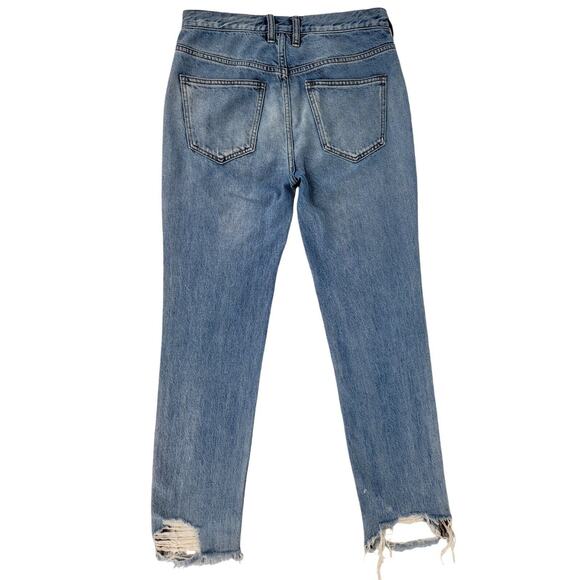 We The Free Distressed Button-Fly High Rise Jeans Size‎ 26 - Medium Wash - Picture 2 of 3
